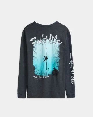 Men’s Hook Line and Sinker Fade Long Sleeve Shirt