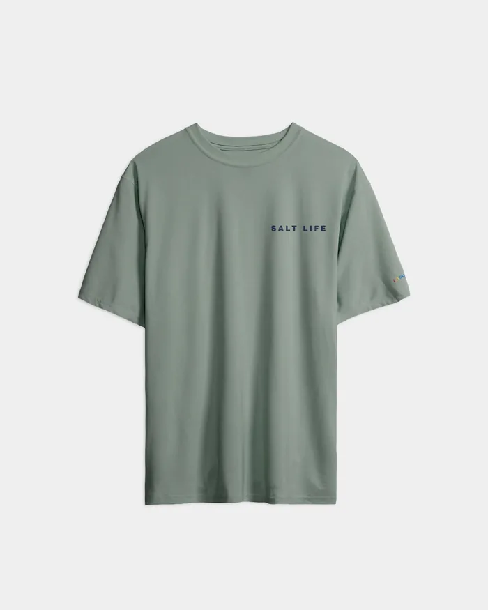 Men’s Livin Salty SLX Performance Short Sleeve Tee - Image 2