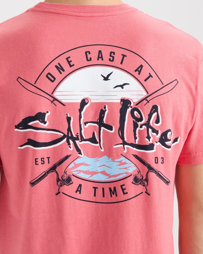 Men’s One Cast At A Time Short Sleeve Tee - Image 5