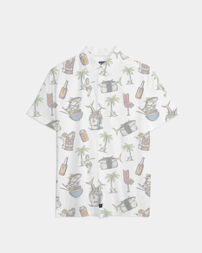 Men's Poke Night Woven Short Sleeve Shirt