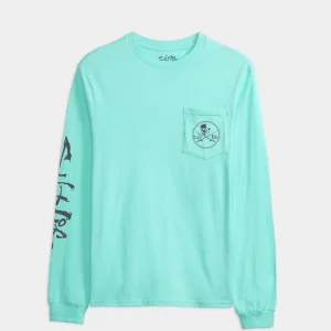 Alternative view of Men’s Skull and Poles Long Sleeve