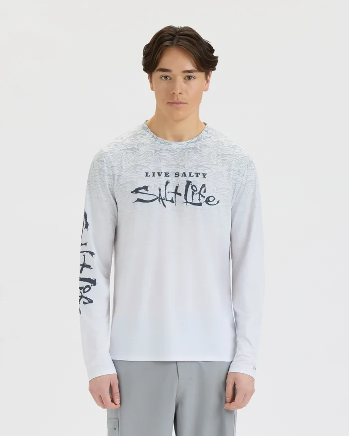 Men’s Current and Catch Fade Perforated SLX Performance Tee - Image 2