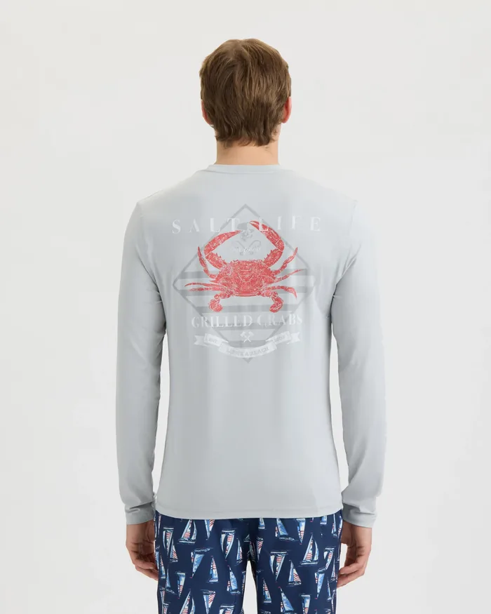 Men’s Crab Hammer SLX Performance Long Sleeve Tee - Image 4