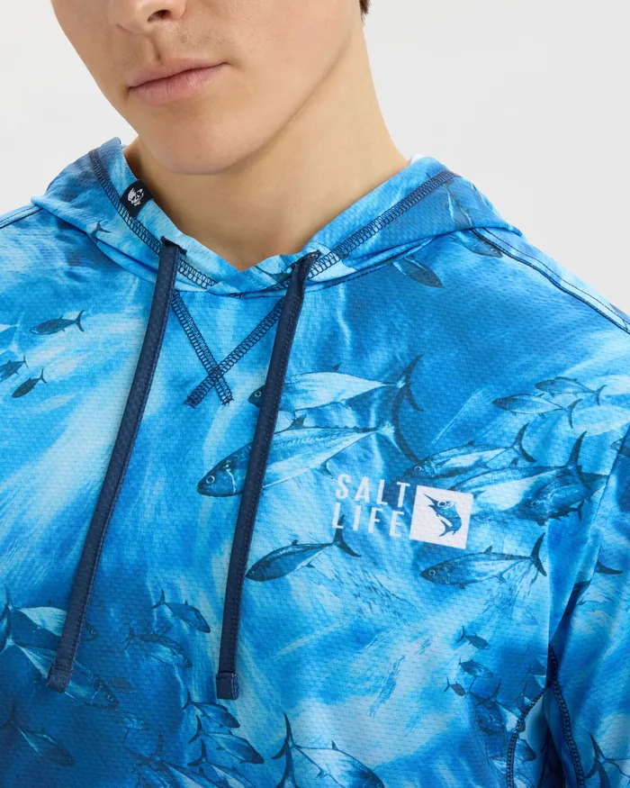 Men’s Tuna Tactics Fade Perforated SLX Performance Hoodie - Image 5