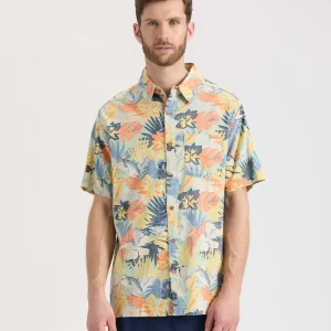 Alternative view of Men's Retro Tropical Tuna Woven Short Sleeve Shirt