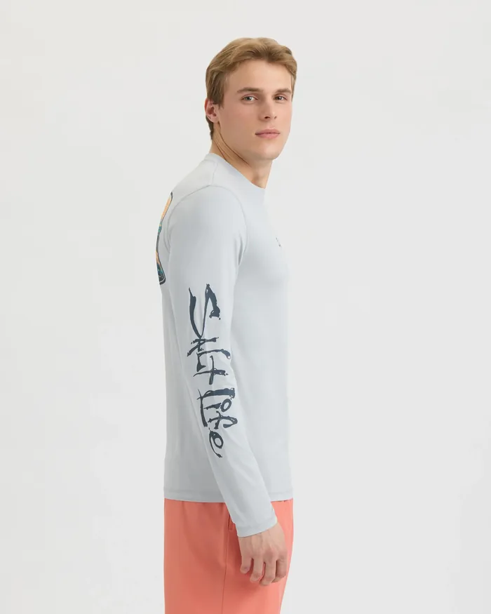 Men’s Liquid Depth Badge Long Sleeve SLX Performance Tee - Image 3