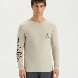 Alternative view of Men’s Skull and Poles Long Sleeve