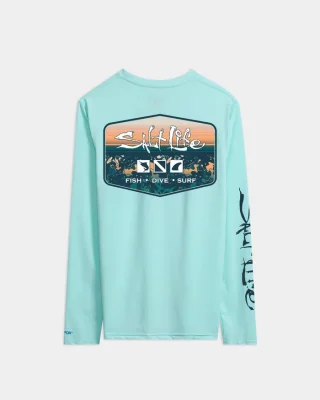 Men’s Liquid Depth Badge Long Sleeve SLX Performance Tee