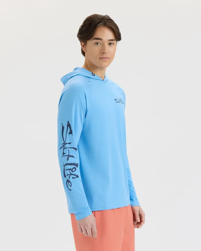 Men’s One Cast at a Time SLX Performance Hoodie - Image 3