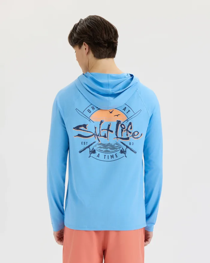 Men’s One Cast at a Time SLX Performance Hoodie - Image 4