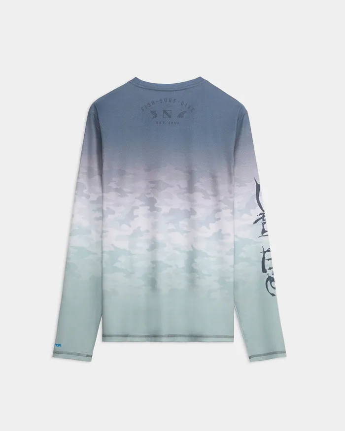 Men’s Fish Net Fade Perforated SLX Performance Tee - Image 2