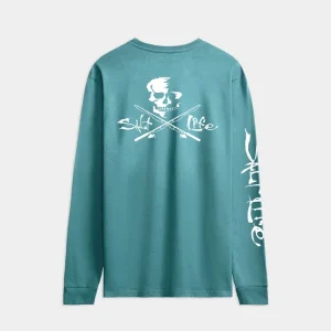 Men's Skull and Poles Long Sleeve Tee