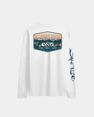Men’s Liquid Depth Badge Long Sleeve Tee