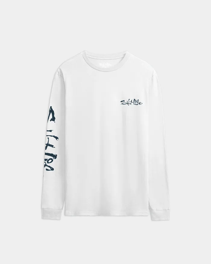 Men’s Liquid Depth Badge Long Sleeve Tee - Image 2