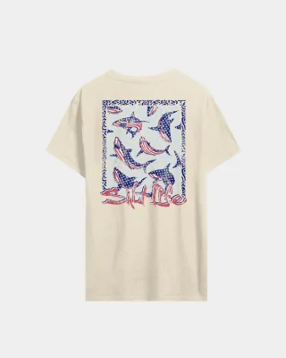 Men’s Sharks Americana Salt Wash Tee