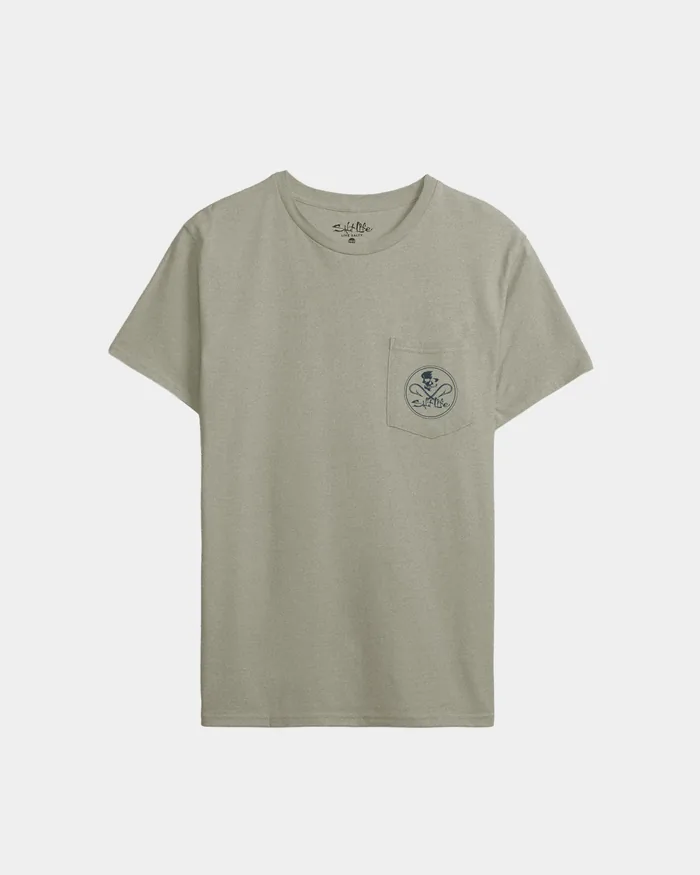 Men’s Skull and Hooks Short Sleeve Tee - TALL - Image 2