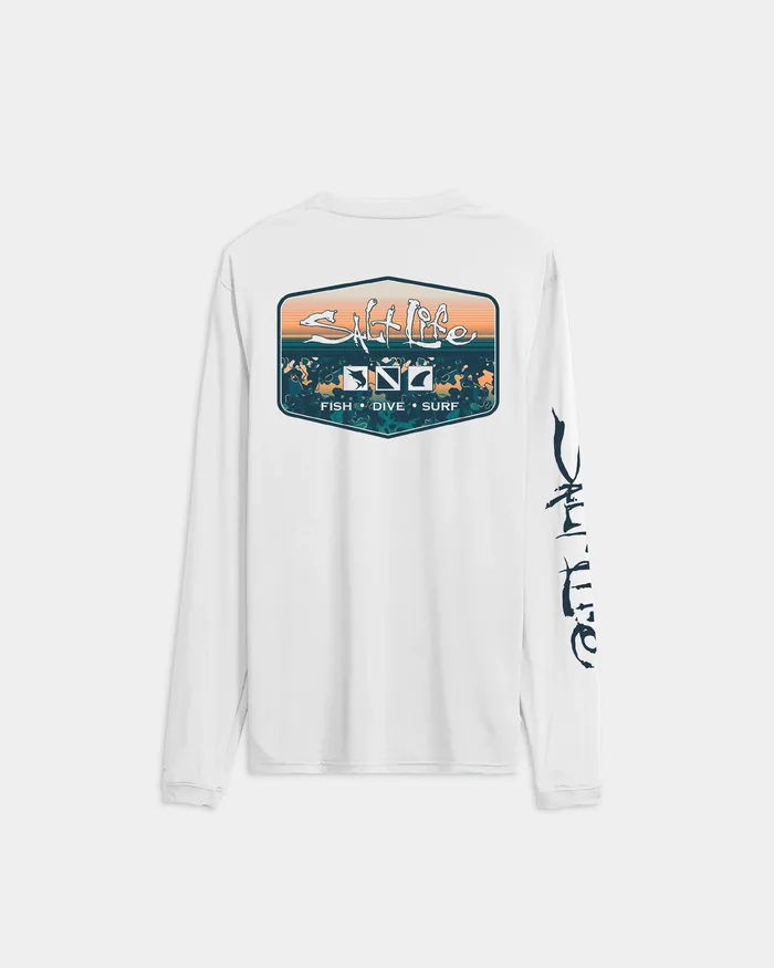 Men’s Liquid Depth Badge Long Sleeve SLX Performance Tee