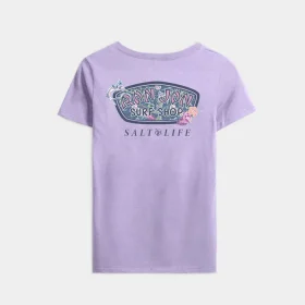 Women’s Salty Marlin Badge V-Neck Short Sleeve Tee