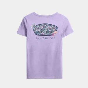 Women’s Salty Marlin Badge V-Neck Short Sleeve Tee