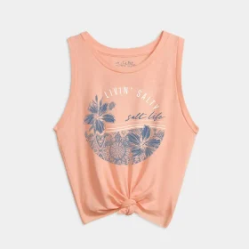 Women’s Tropical Bliss Tie Front Tank Top