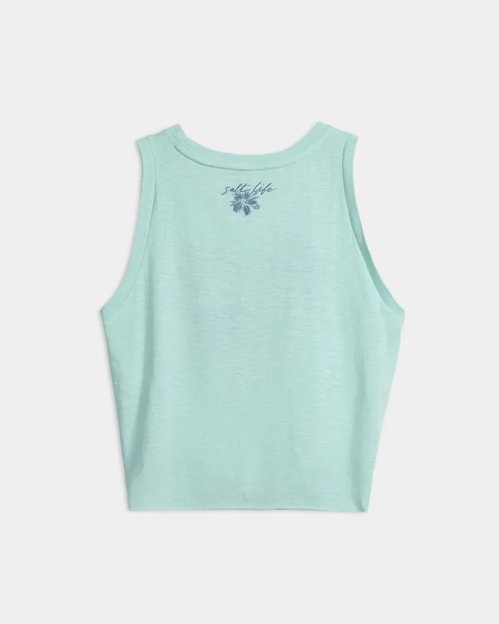 Women’s Tropical Bliss Tie Front Tank Top - Image 2