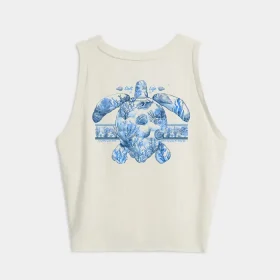 Women’s Aquarium Turtle Tie Front Tank Top