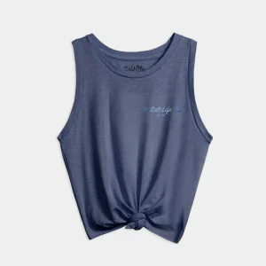 Alternative view of Women’s Aquarium Turtle Tie Front Tank Top