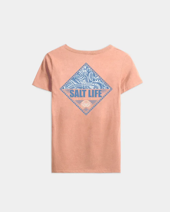 Women’s Tribal Salt Badge Short Sleeve Tee - Image 2