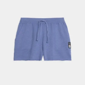 SALTY MIND OCEAN WASHED FLEECE SHORT-418 indigo