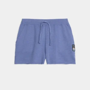 SALTY MIND OCEAN WASHED FLEECE SHORT-418 indigo