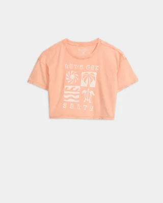 Women's Salty Scenes Cropped Shirt