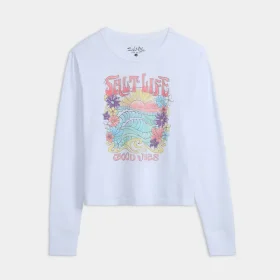 Women’s Sunrise Vibes Crew Neck Cropped Shirt