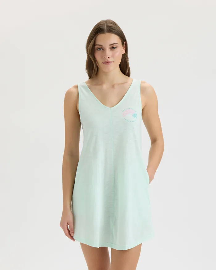 Women’s Sunrise Sunset Slub Beach Dress - Image 2