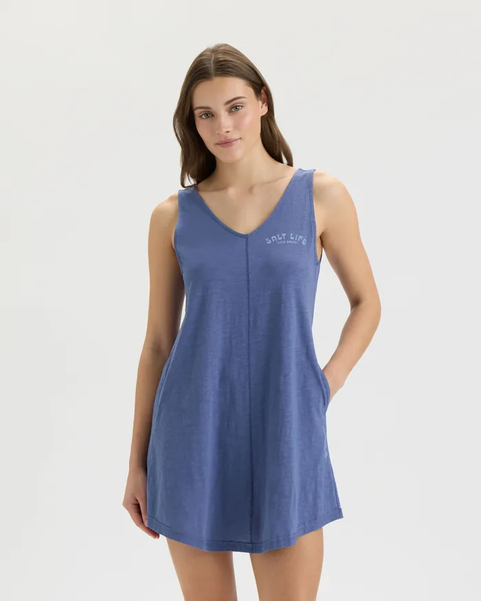 Women’s Surf to Paradise Slub Beach Dress - Image 3