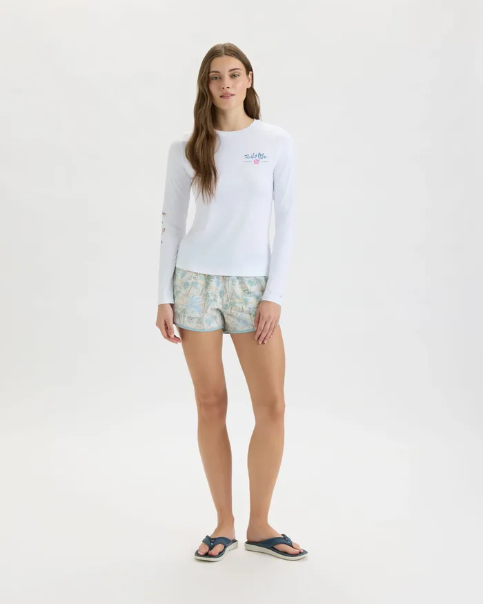 Women’s Hollywood Hibiscus Badge Performance Long Sleeve - Image 5