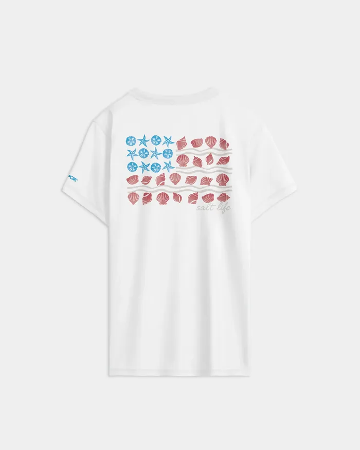 Women’s Shells and Stripes Performance Short Sleeve Tee
