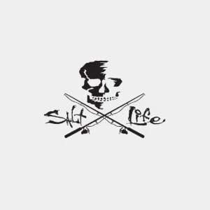 Alternative view of Skull and Poles Small Decal